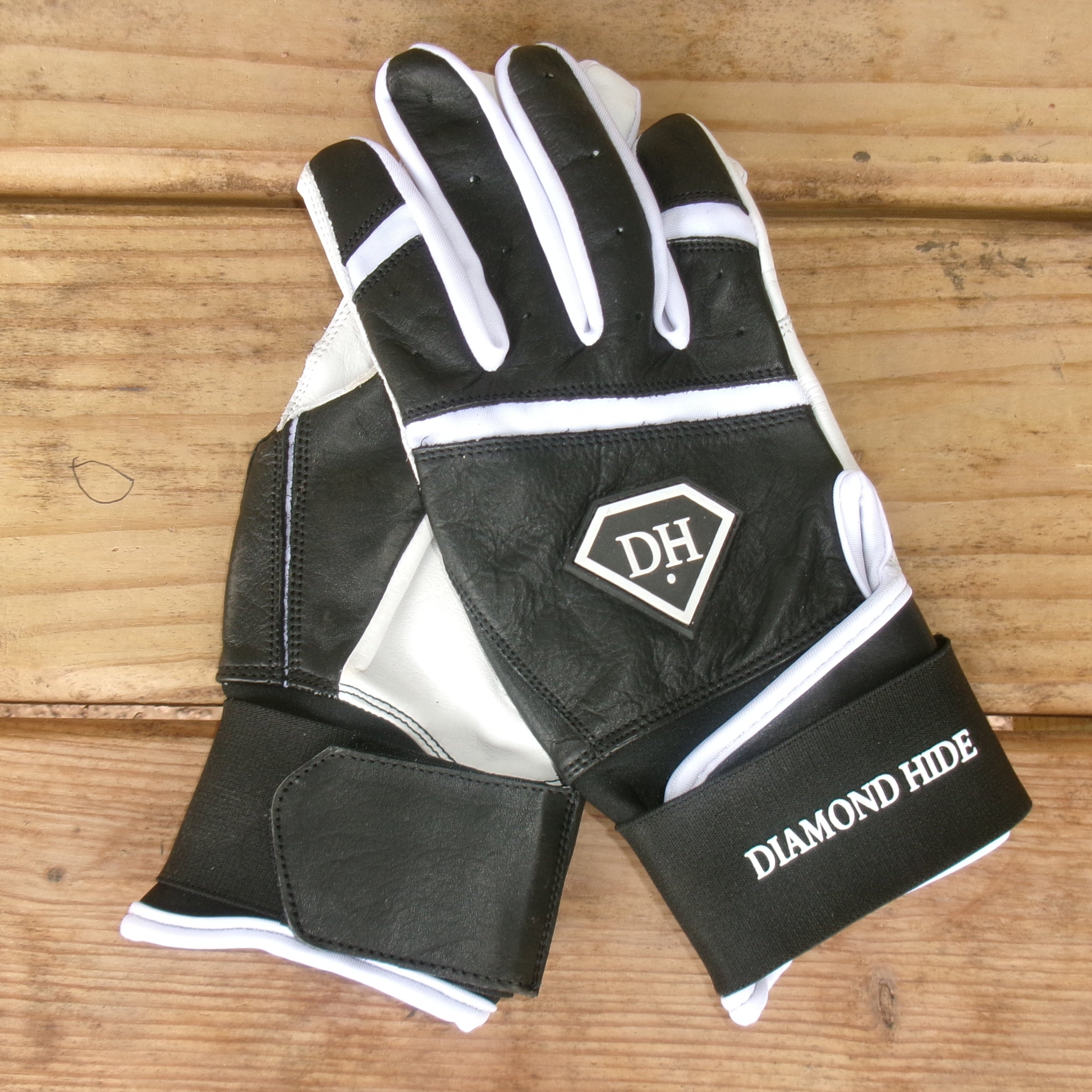 Diamond Hide Long Cuff Goatskin Batting Gloves
